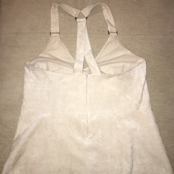 BCBG Off White Suede Halter Tank Top - Picture 3 of 3